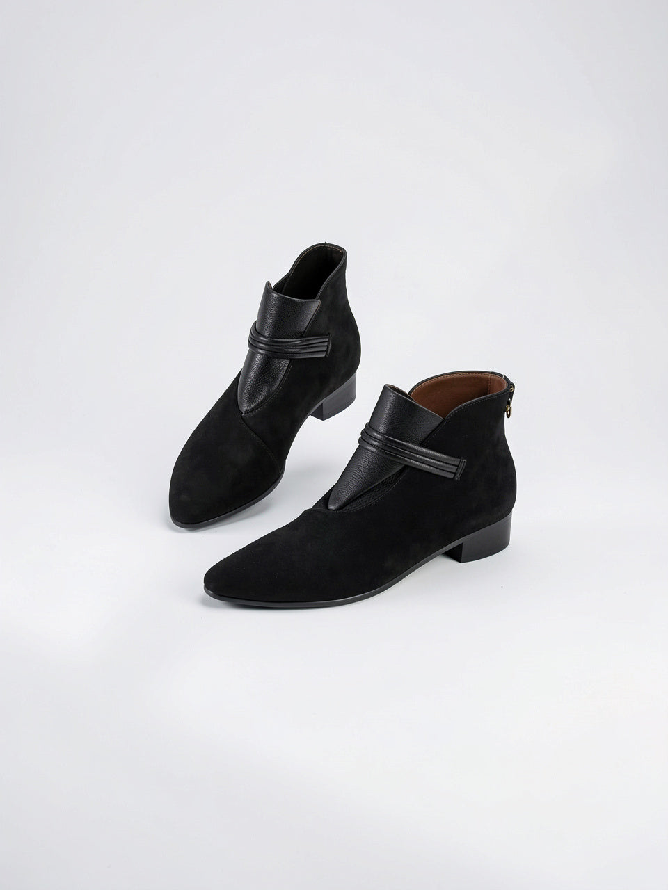 Italien Crest Bottes Daim Pointu Talon - 10