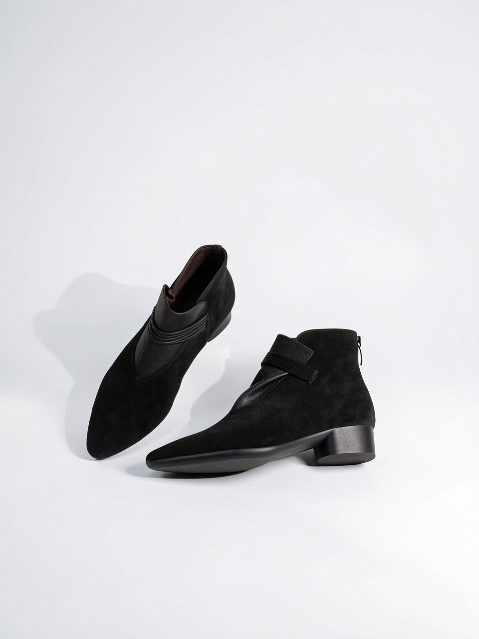Italien Crest Bottes Daim Pointu Talon - 11