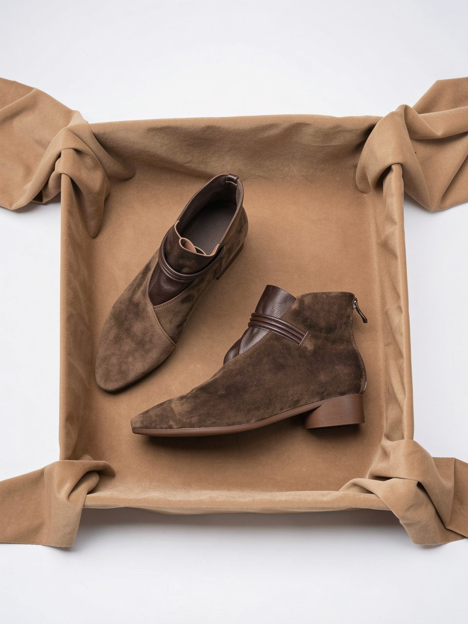 Italien Crest Bottes Daim Pointu Talon - 12