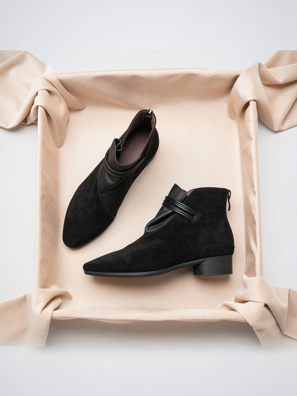 Italien Crest Bottes Daim Pointu Talon - 14