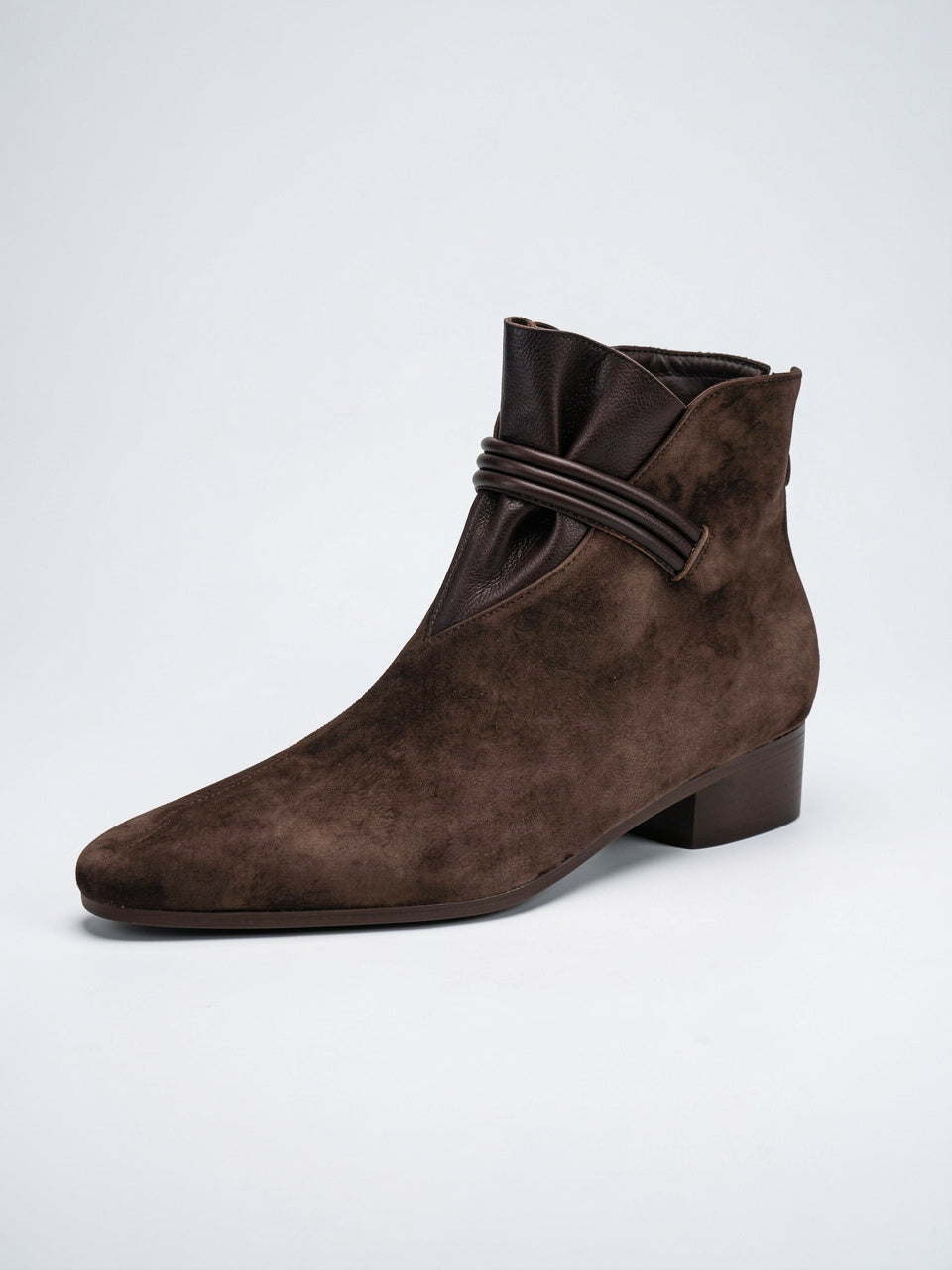 Italien Crest Bottes Daim Pointu Talon - 28