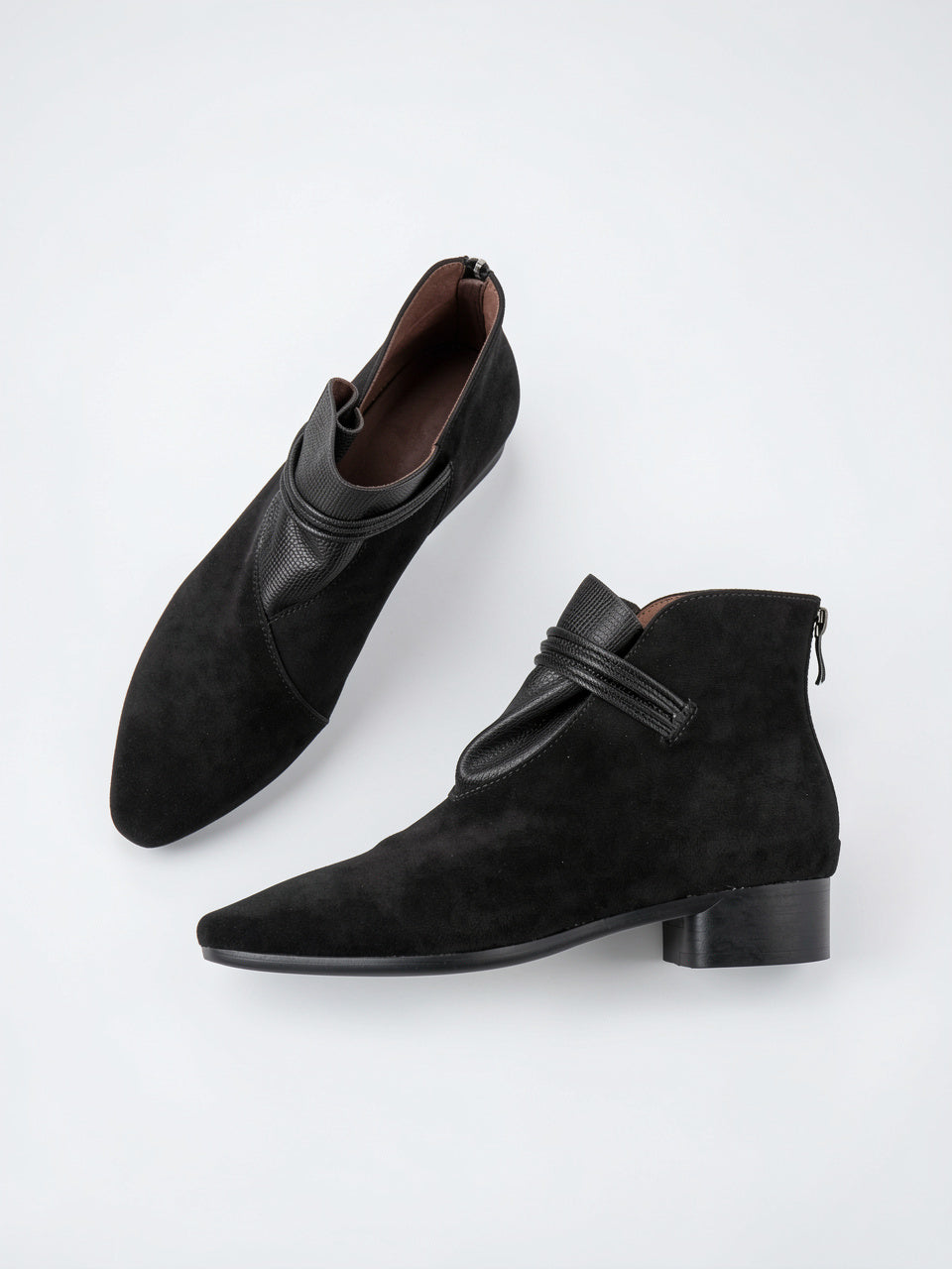 Italien Crest Bottes Daim Pointu Talon - 29