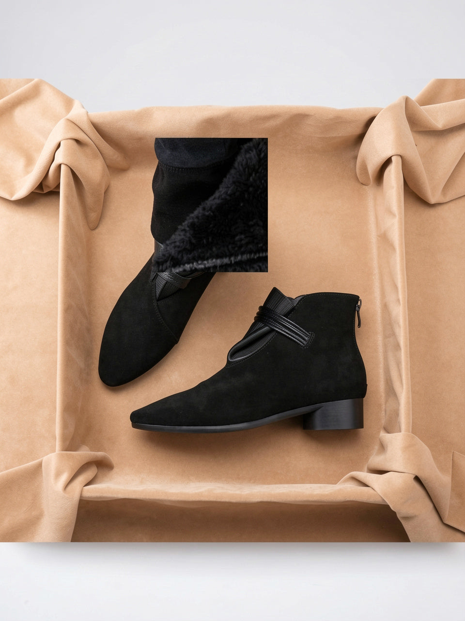 Italien Crest Bottes Daim Pointu Talon - 30
