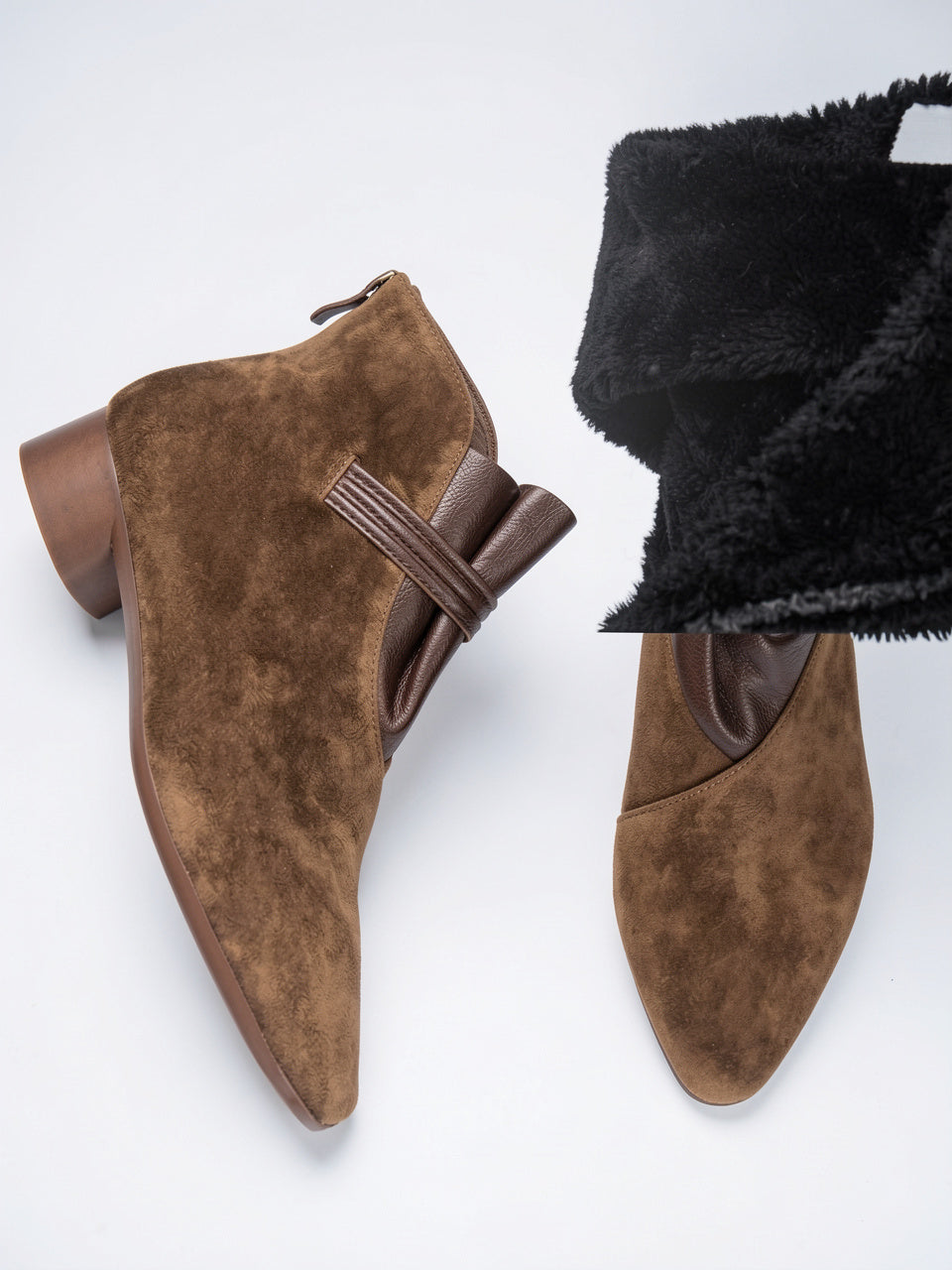 Italien Crest Bottes Daim Pointu Talon - 31