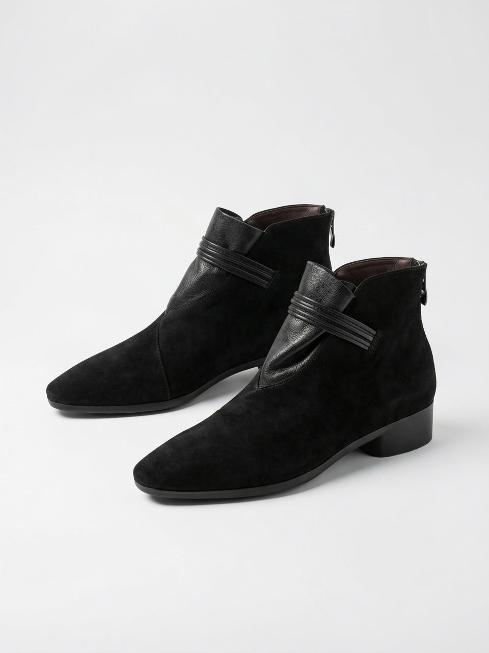 Italien Crest Bottes Daim Pointu Talon - 32