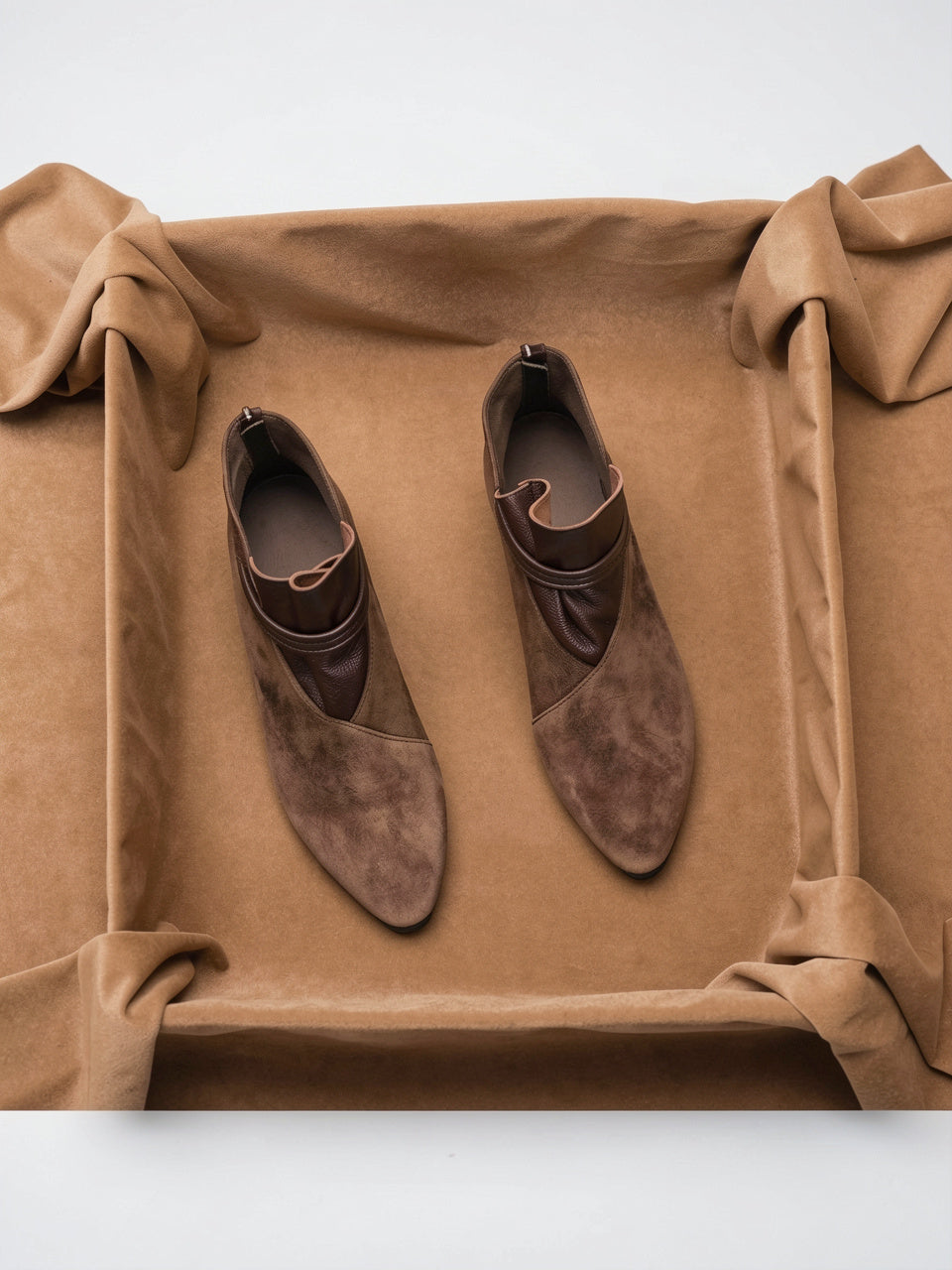 Italien Crest Bottes Daim Pointu Talon - 4