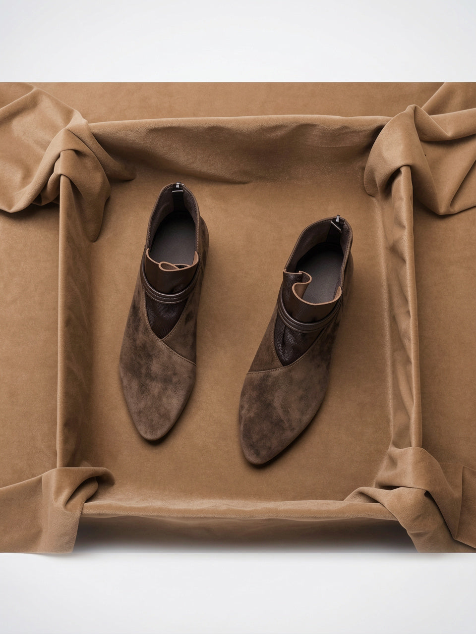 Italien Crest Bottes Daim Pointu Talon - 5