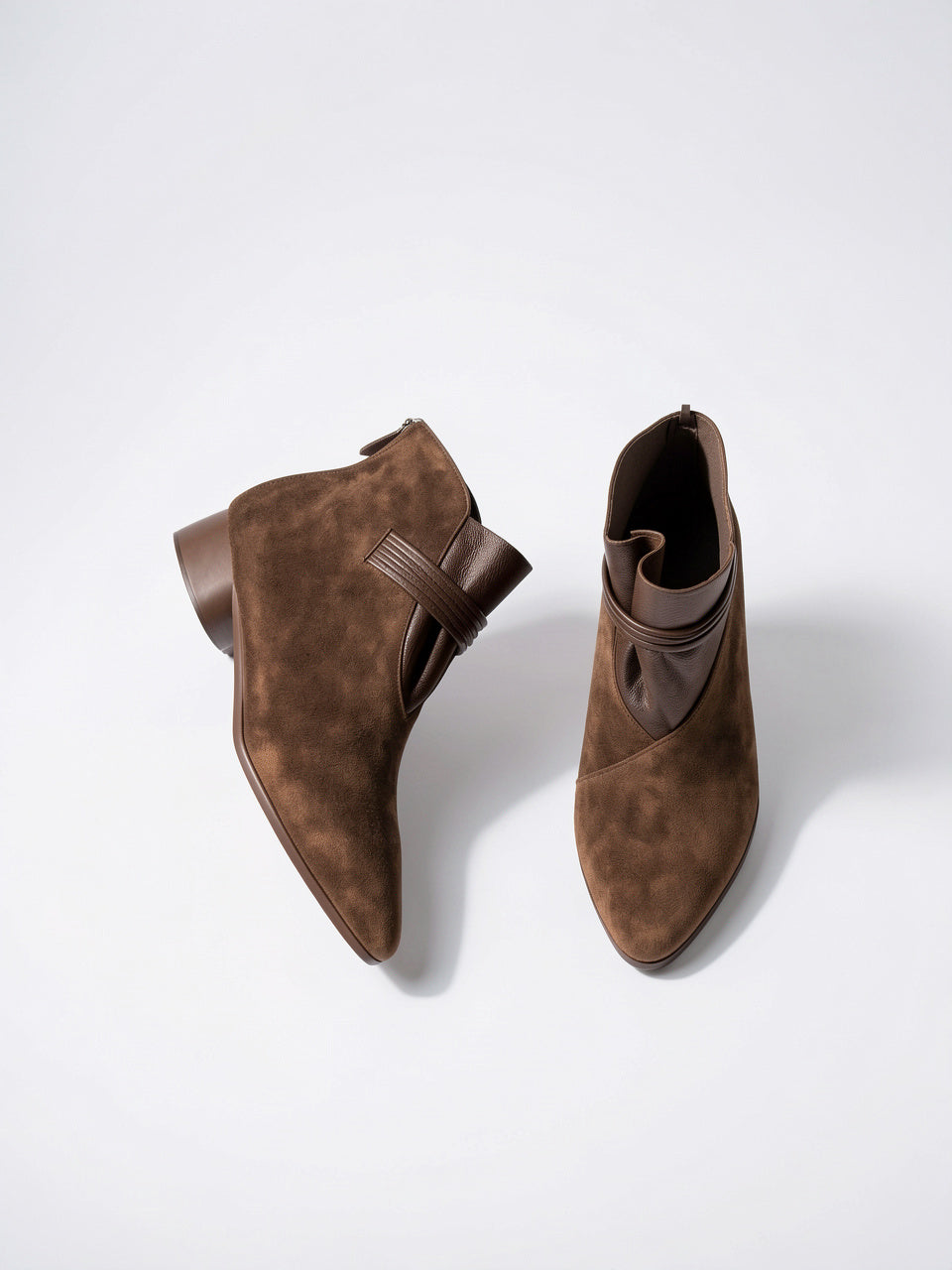 Italien Crest Bottes Daim Pointu Talon - 6