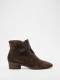 Italien Crest Bottes Daim Pointu Talon - Café EU 36 / US 5 / UK 3.5