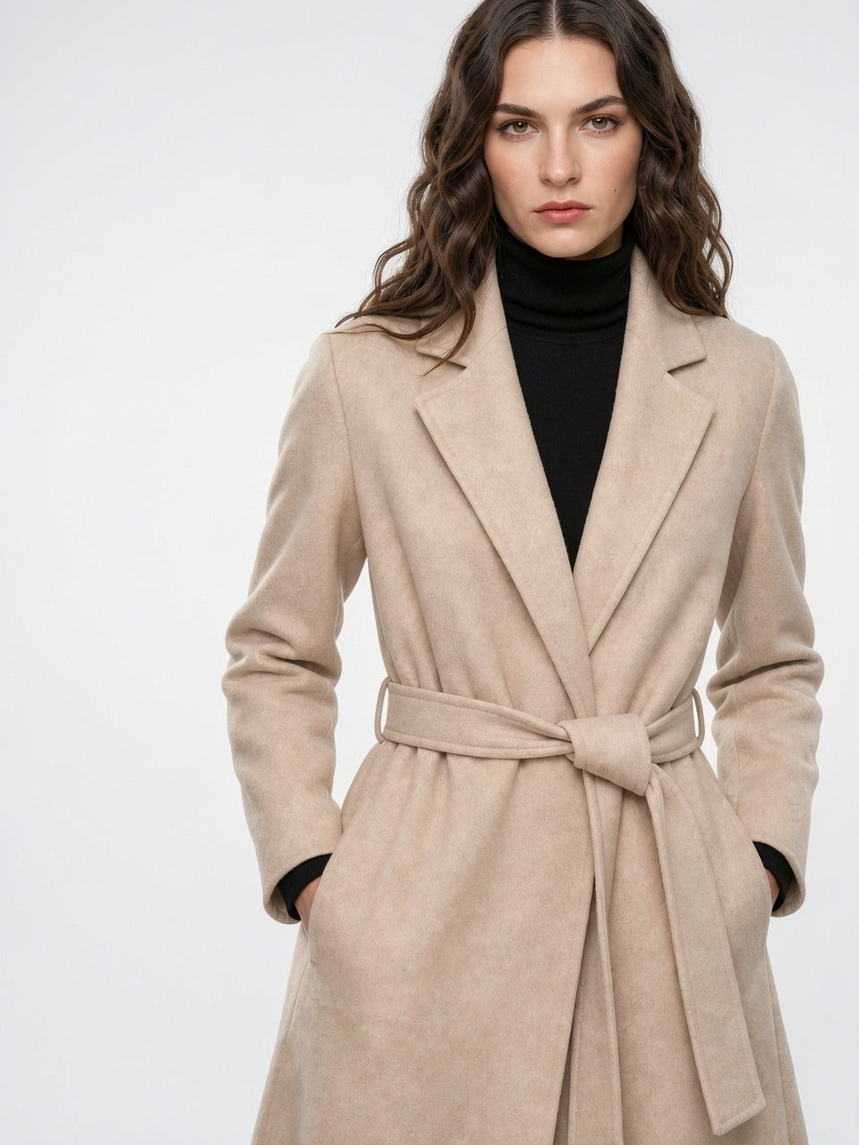 Manteau Laine Femme Ceinture Long Hiver - 10