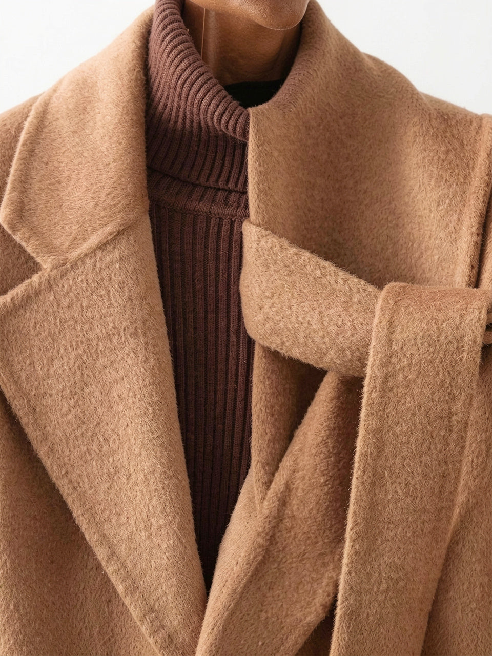 Manteau Laine Femme Ceinture Long Hiver - 26