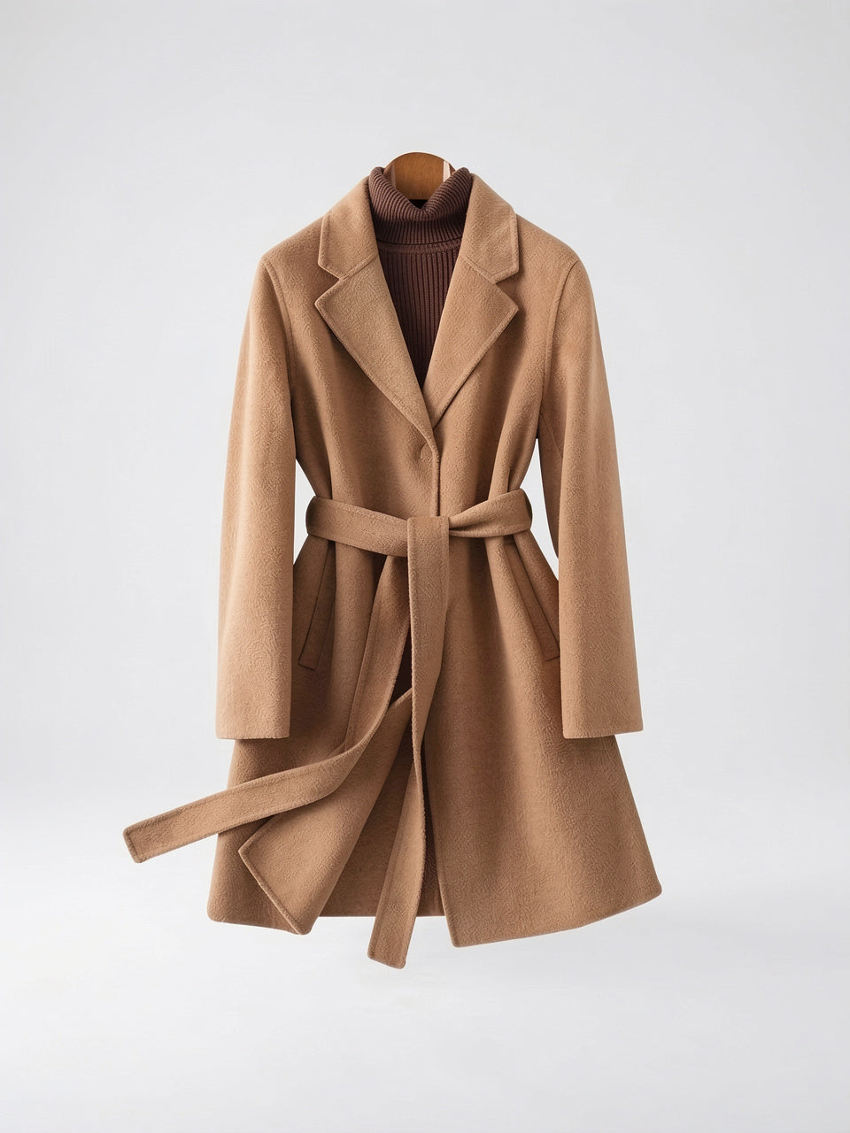 Manteau Laine Femme Ceinture Long Hiver - 30
