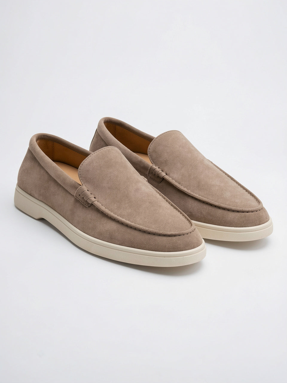 Mocassins Daim Slip On Homme Chaussures Confortables Légères - Beige EU 39 / US 7 / UK 6