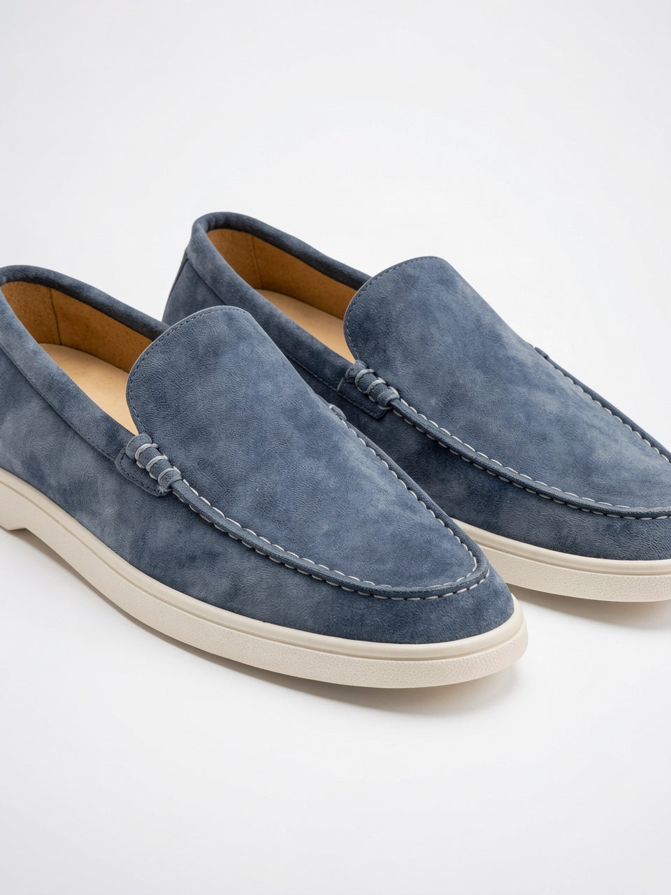 Mocassins Daim Slip On Homme Chaussures Confortables Légères - Bleu EU 39 / US 7 / UK 6