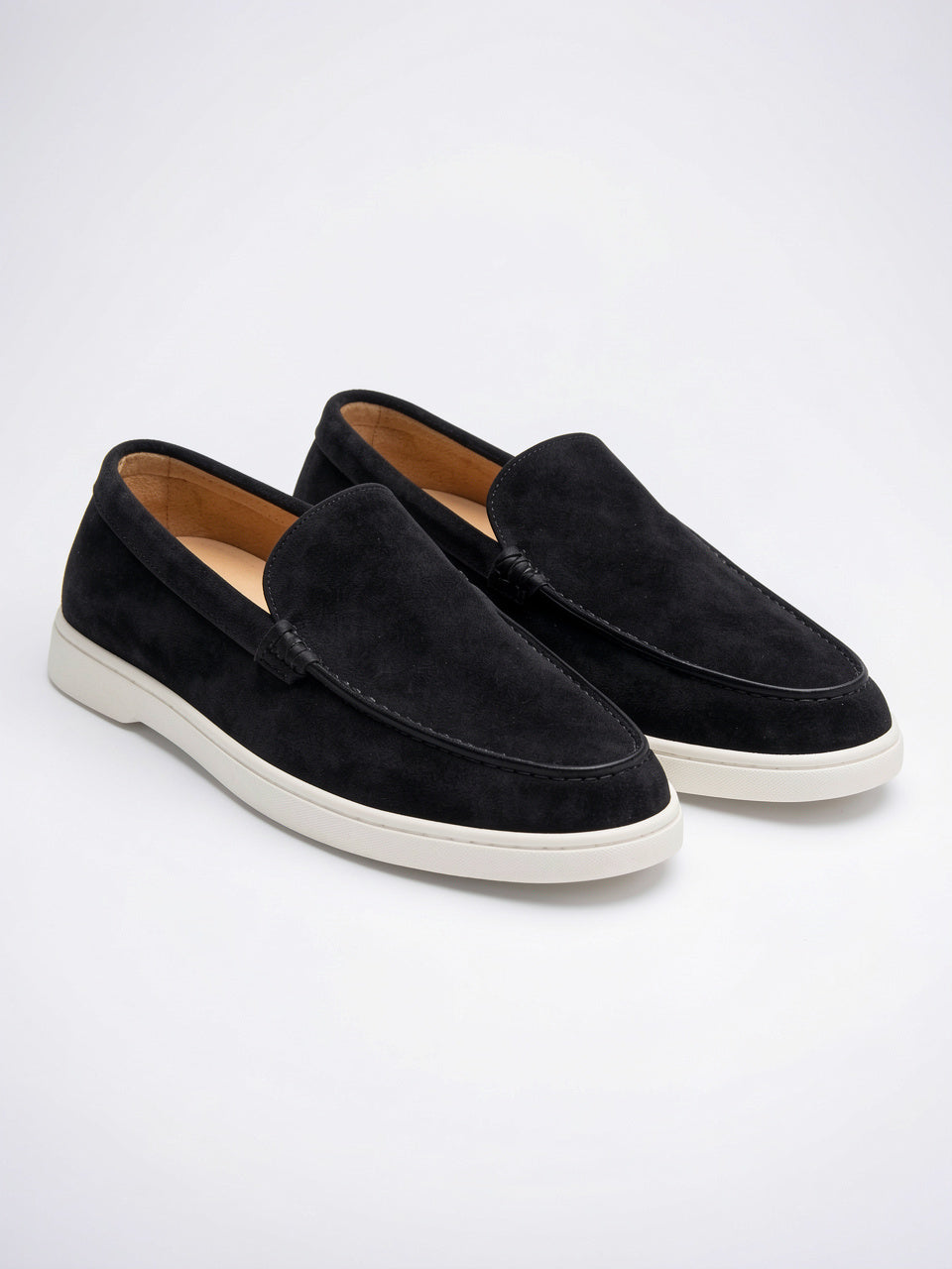 Mocassins Daim Slip On Homme Chaussures Confortables Légères - Noir EU 39 / US 7 / UK 6