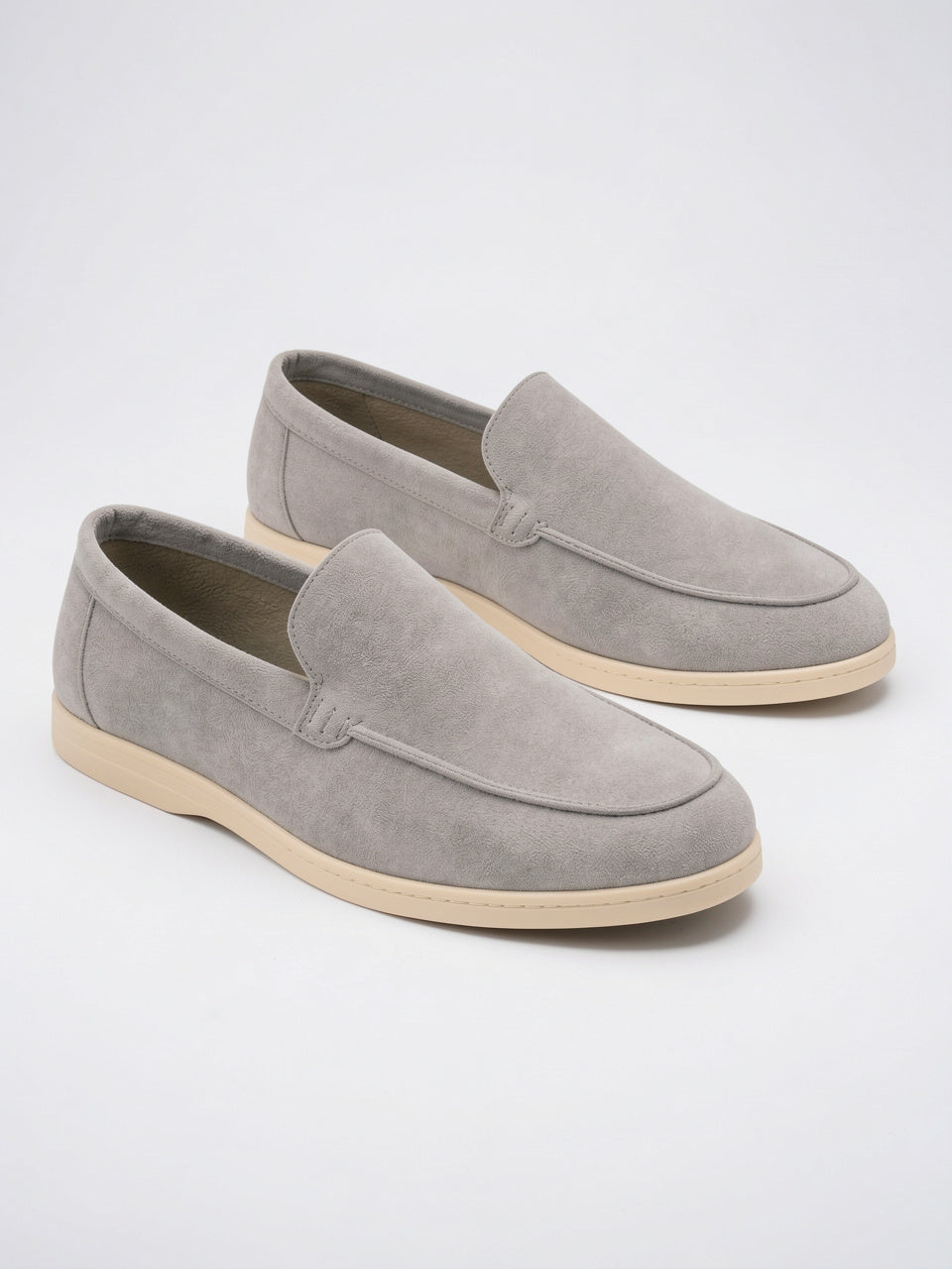 Mocassins Été Homme Chaussures Confortables Luxe Daim - Gris Clair EU 41 / US 9 / UK 7