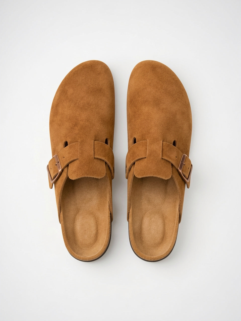 Mules Daim Homme Liège Confort Chaussures Sans Lacets - 17