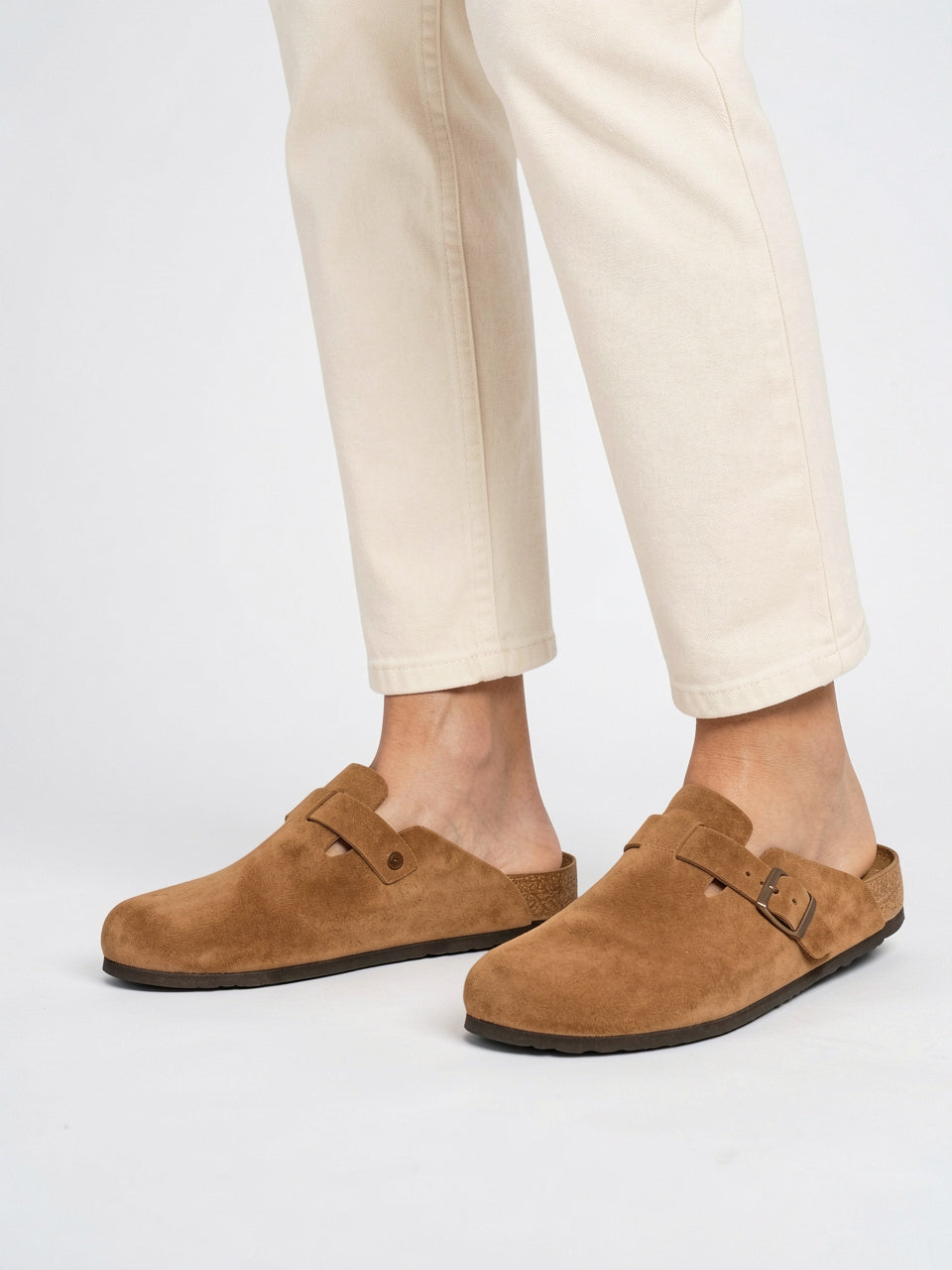 Mules Daim Homme Liège Confort Chaussures Sans Lacets - 18