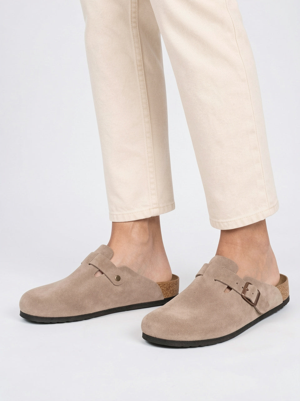 Mules Daim Homme Liège Confort Chaussures Sans Lacets - 3