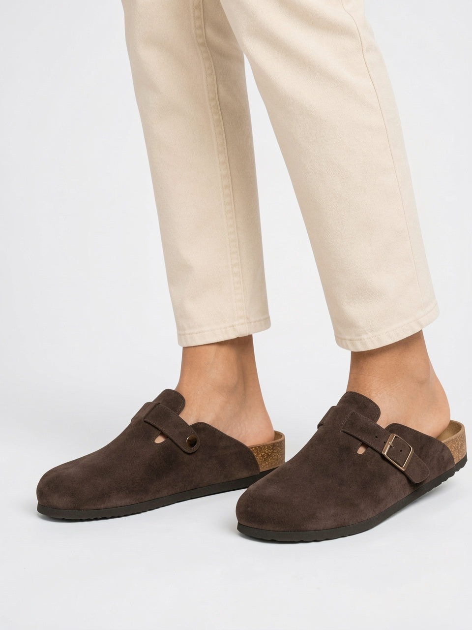 Mules Daim Homme Liège Confort Chaussures Sans Lacets - 6