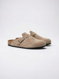 Mules Daim Homme Liège Confort Chaussures Sans Lacets - Beige EU 38 / US 6 / UK 5.5