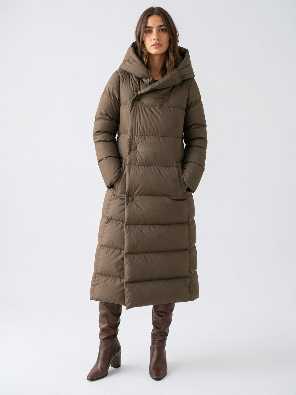 Parka Longue en Duvet Femme Capuche Hiver - 10