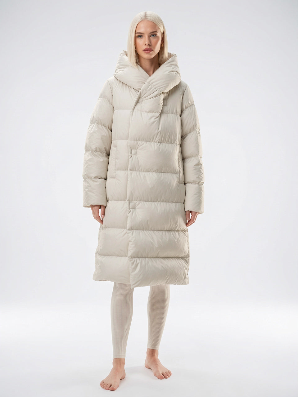 Parka Longue en Duvet Femme Capuche Hiver - 15