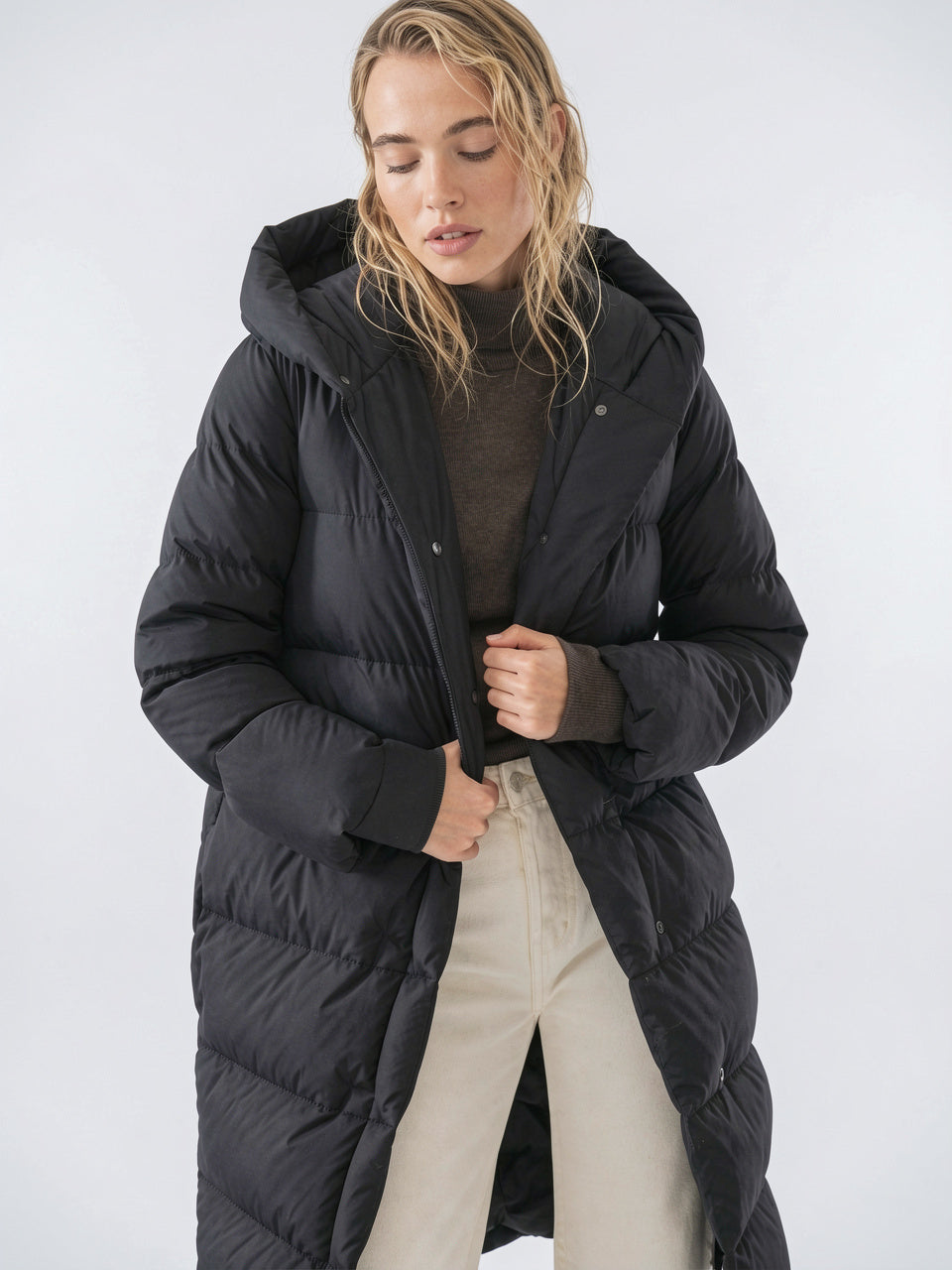 Parka Longue en Duvet Femme Capuche Hiver - 5