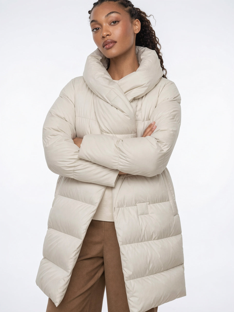 Parka Longue en Duvet Femme Capuche Hiver - 6