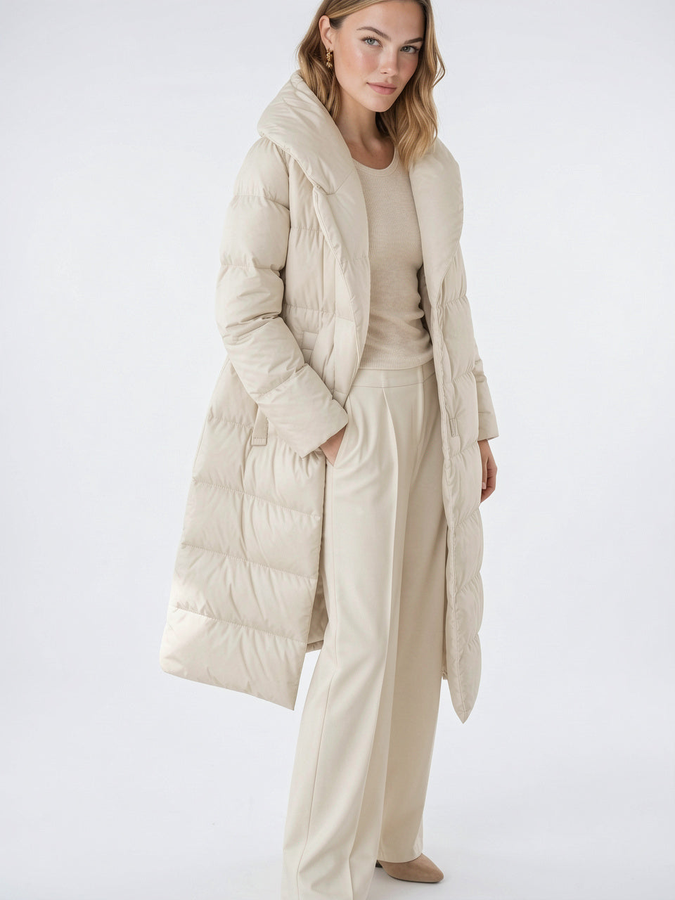 Parka Longue en Duvet Femme Capuche Hiver - 7