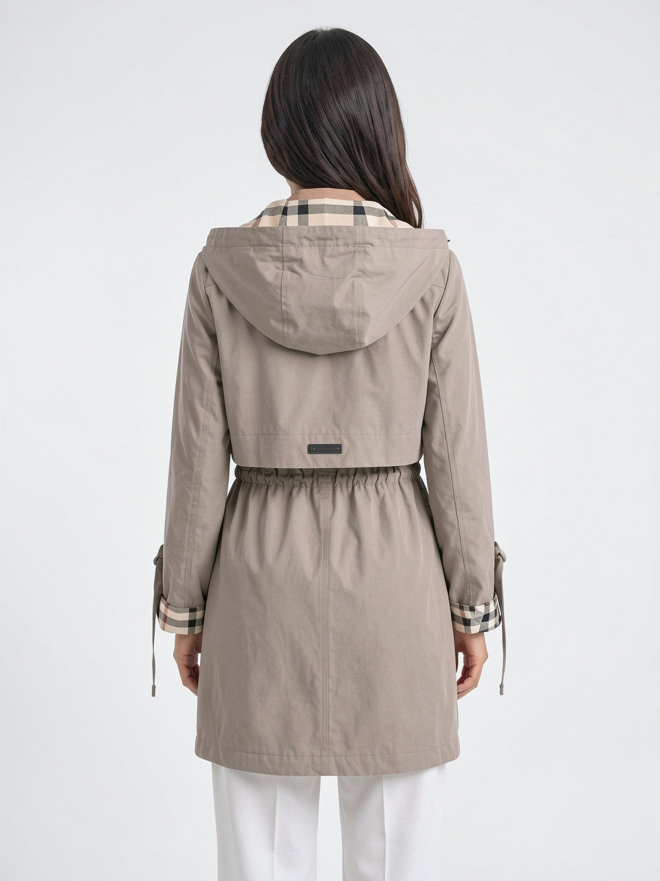 Parka Longue Imperméable Capuche Femme Trench Zippée Léger - 3