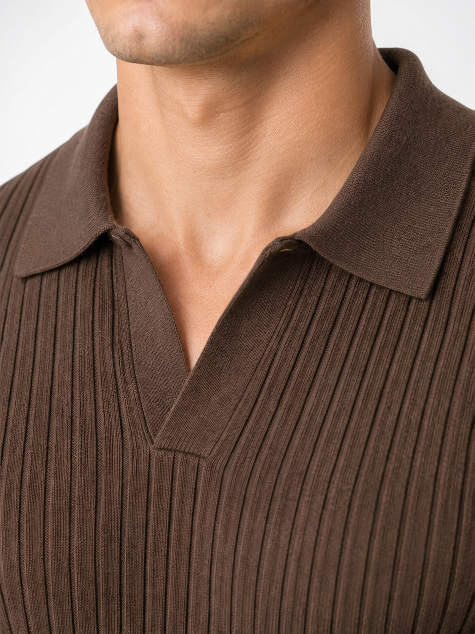 Polo Tricot Côtelé Homme Léger Coupe Respirante Été - 3