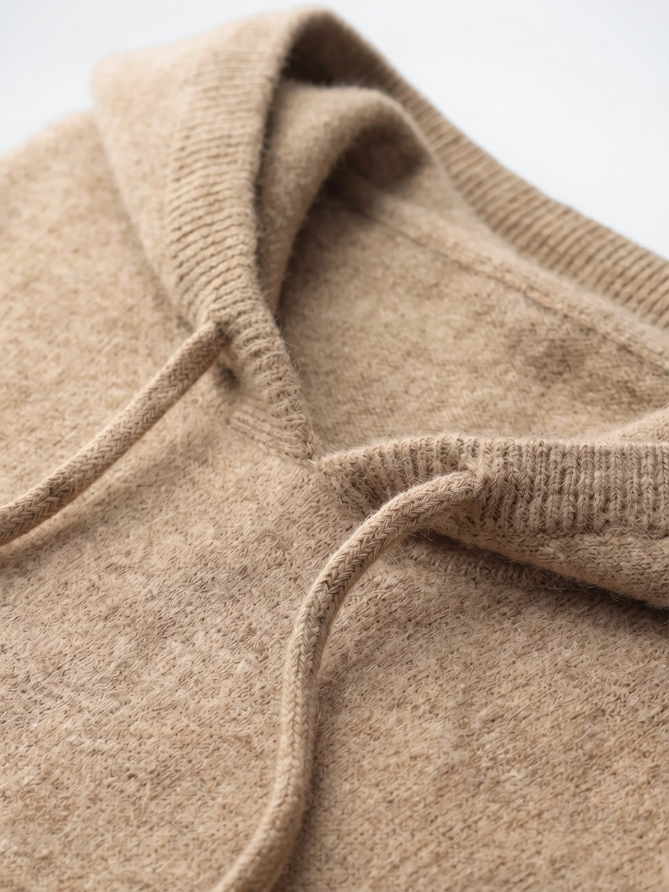 Pull à Capuche en Maille Homme Sweat Cordon - 5