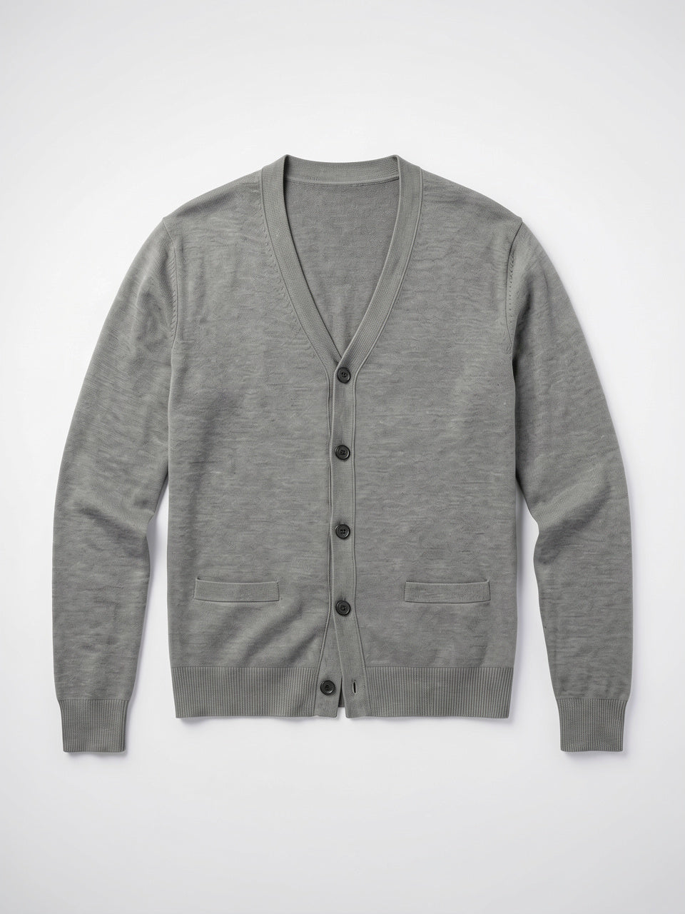 Pull Cardigan Maille Homme Boutonné Col V - 5