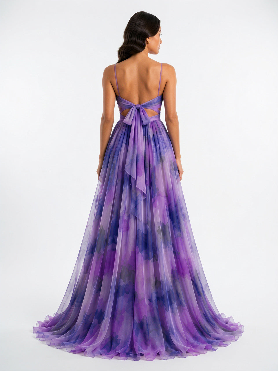 Robe Longue Fleurie Bretelles Réglables Taille Haute Femme - 13