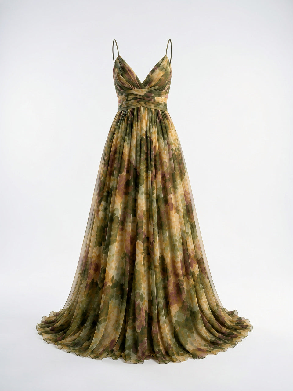 Robe Longue Fleurie Bretelles Réglables Taille Haute Femme - 5