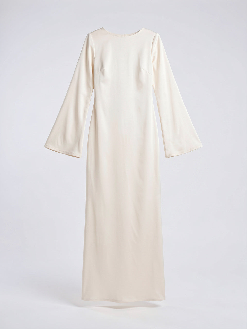 Robe Longue Manches Cloche Col Bateau Maxi Femme - 6