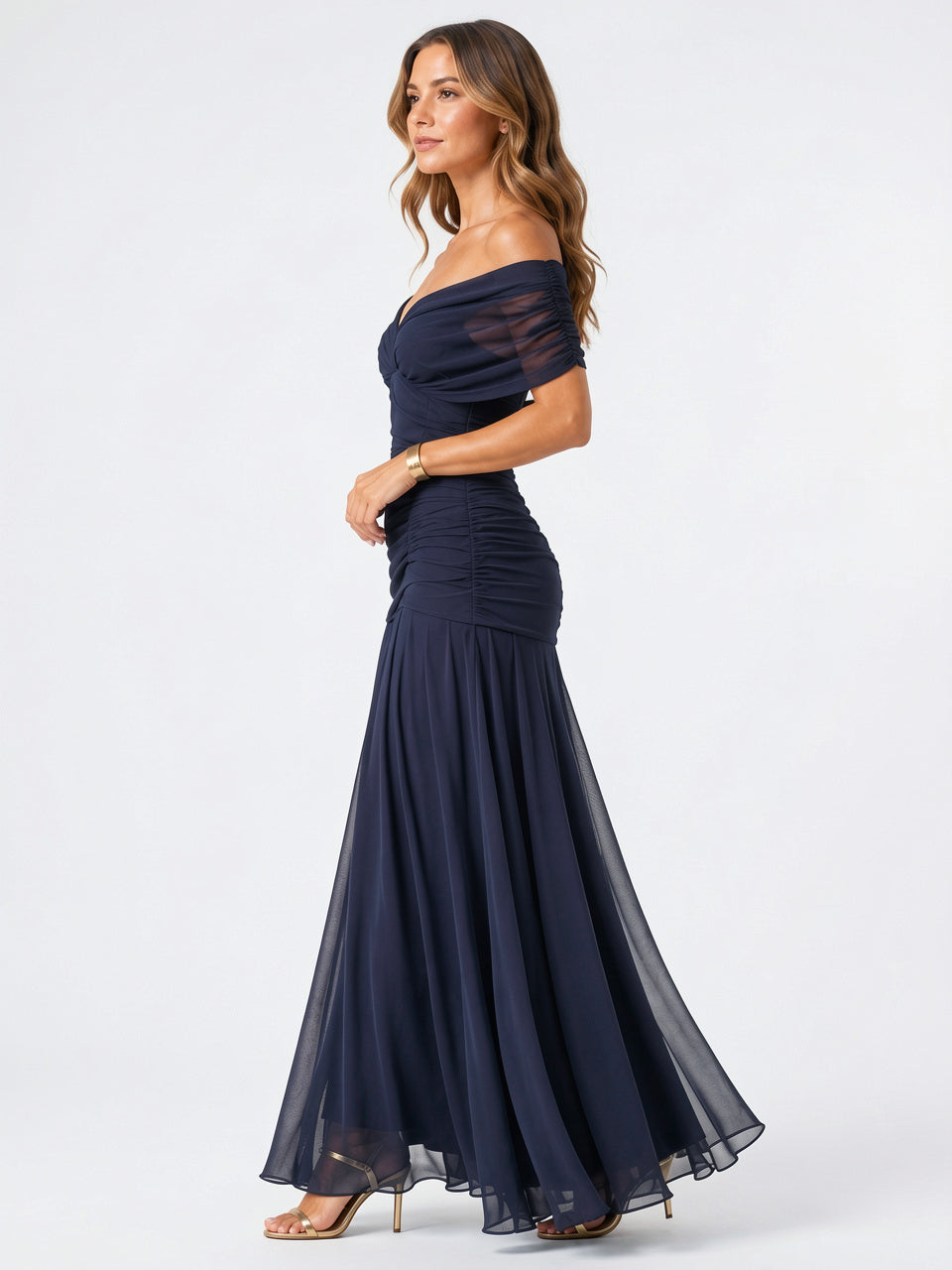 Robe Longue Maxi Viscose Mousseline Coupe Fluide Soirée - 2