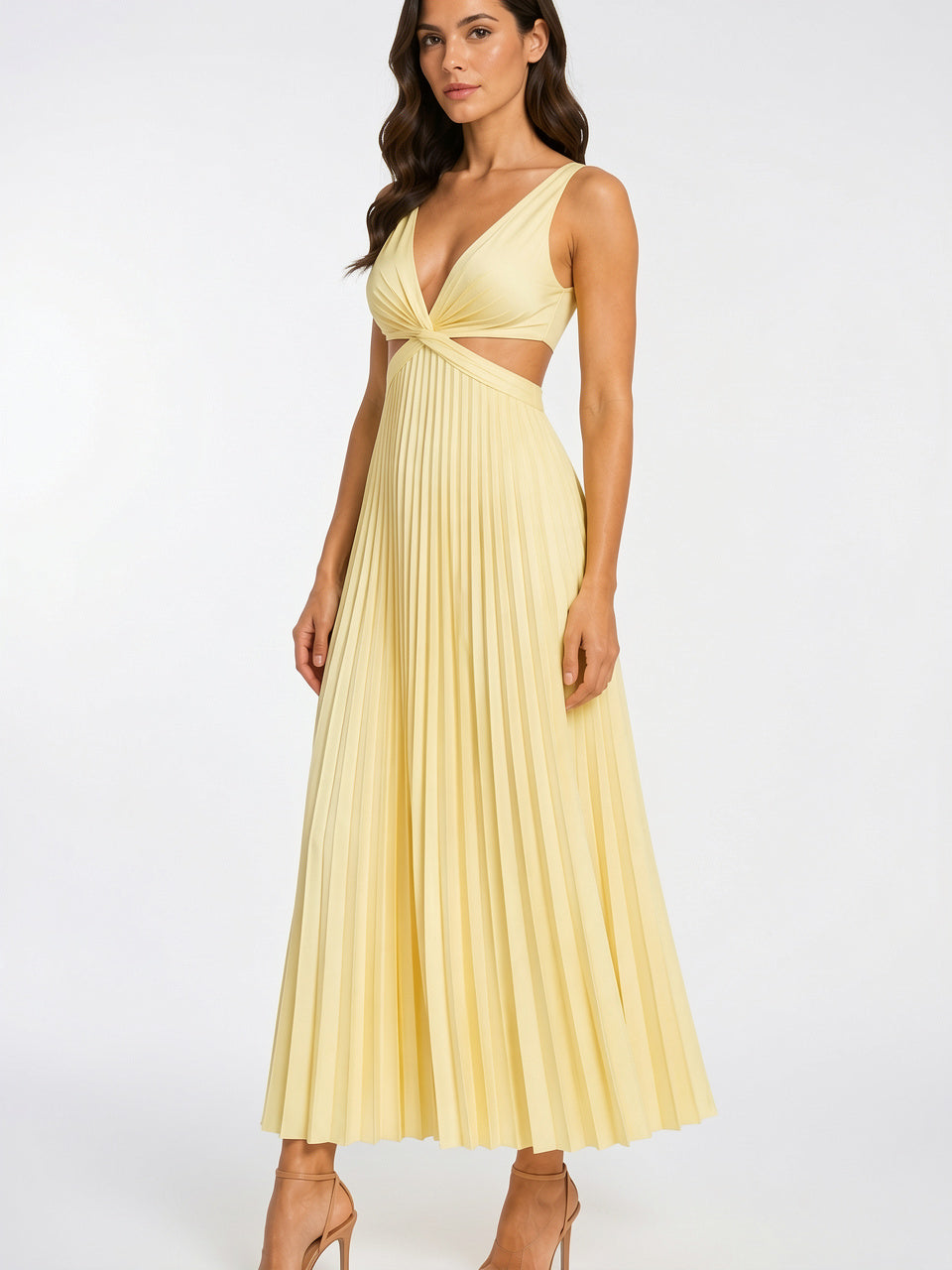 Robe Longue Plissée Fluide Coupe Maxi Femme - 2