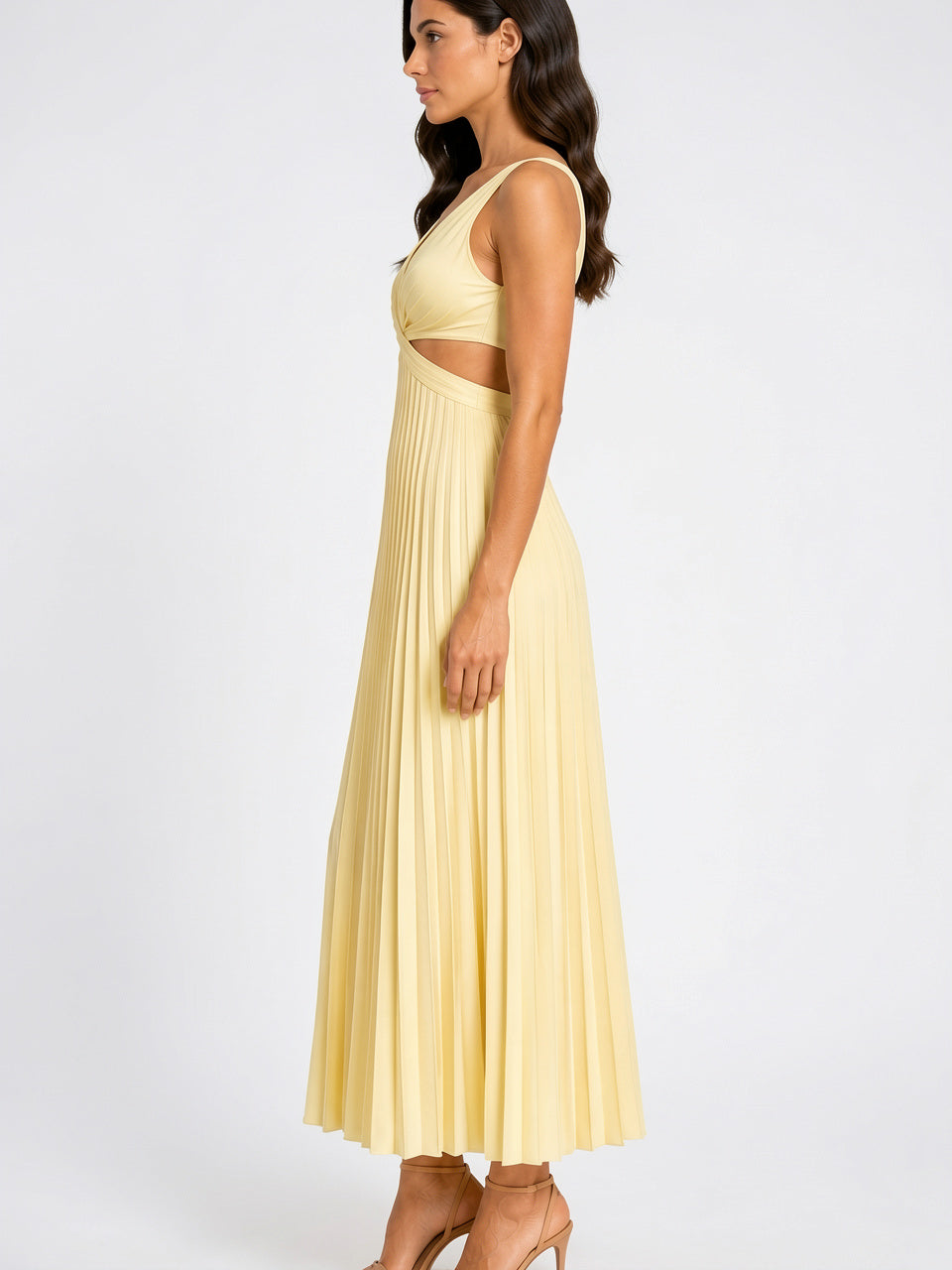 Robe Longue Plissée Fluide Coupe Maxi Femme - 3