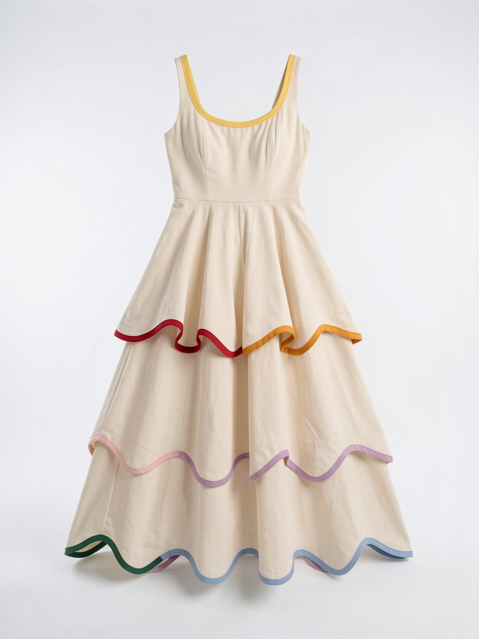 Robe Midi Lin Sans Manches Décolleté Invitée Mariage - 6