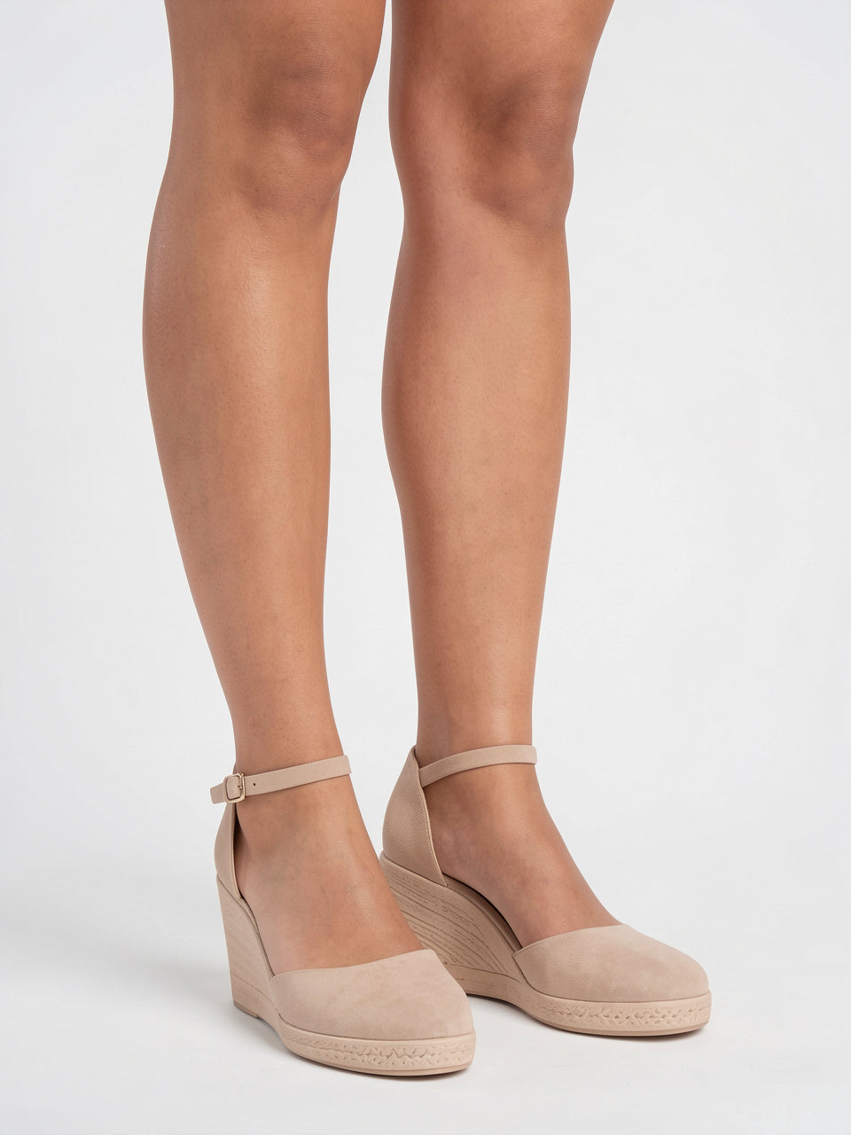 Sandales Compensées Espadrille Bride Cheville Été Femme - 4