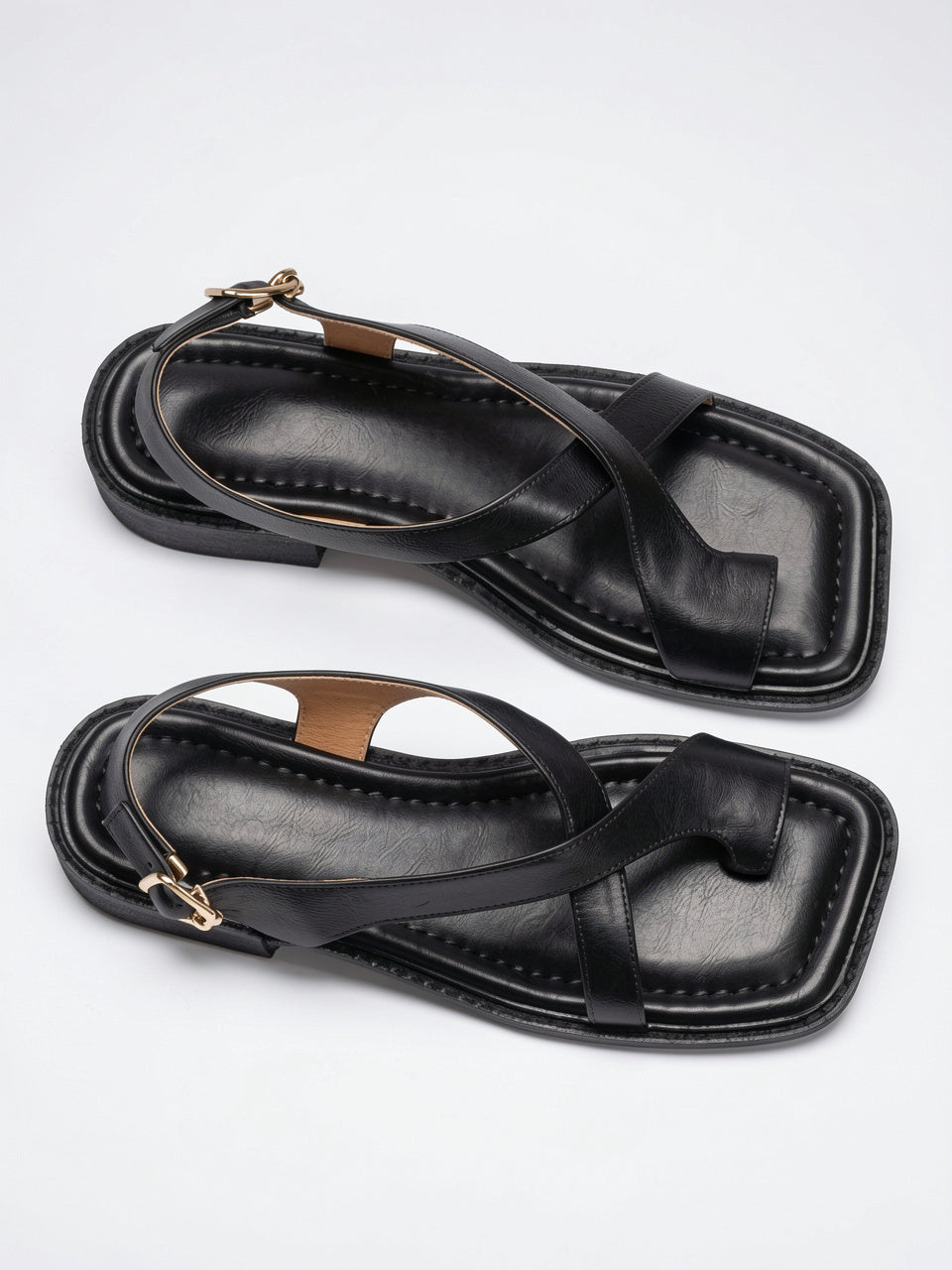 Sandales Croisées Cuir Italien Femme Brides Talon - 13