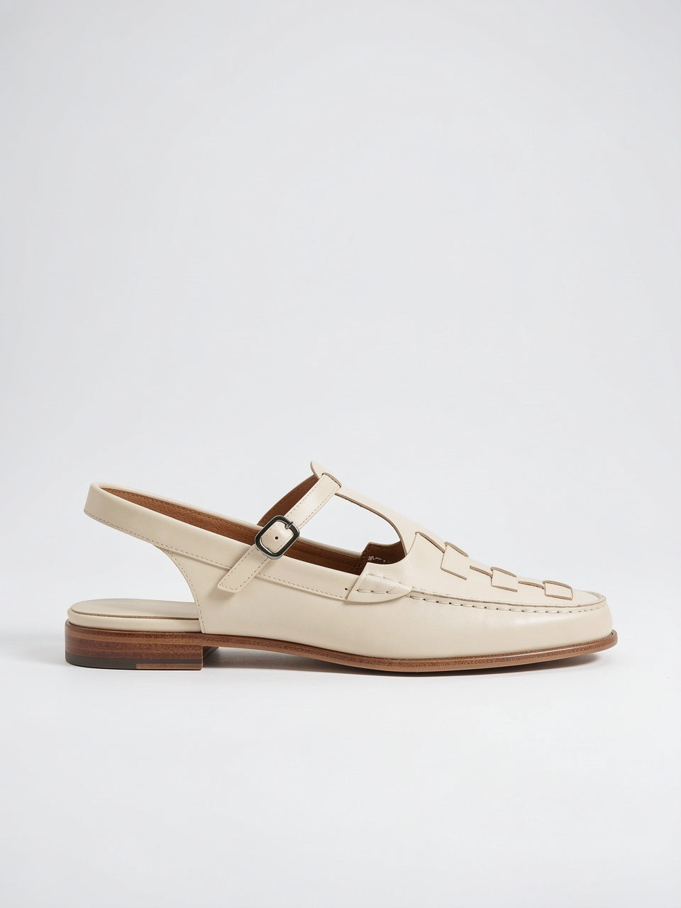 Sandales Mules Cuir Femme Orthopédiques - Ivoire EU 35 / US 4 / UK 2.5
