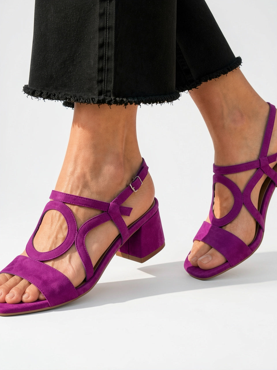 Sandales Orthopédiques Brides Talon Bloc - Violet EU 35 / US 4 / UK 2.5