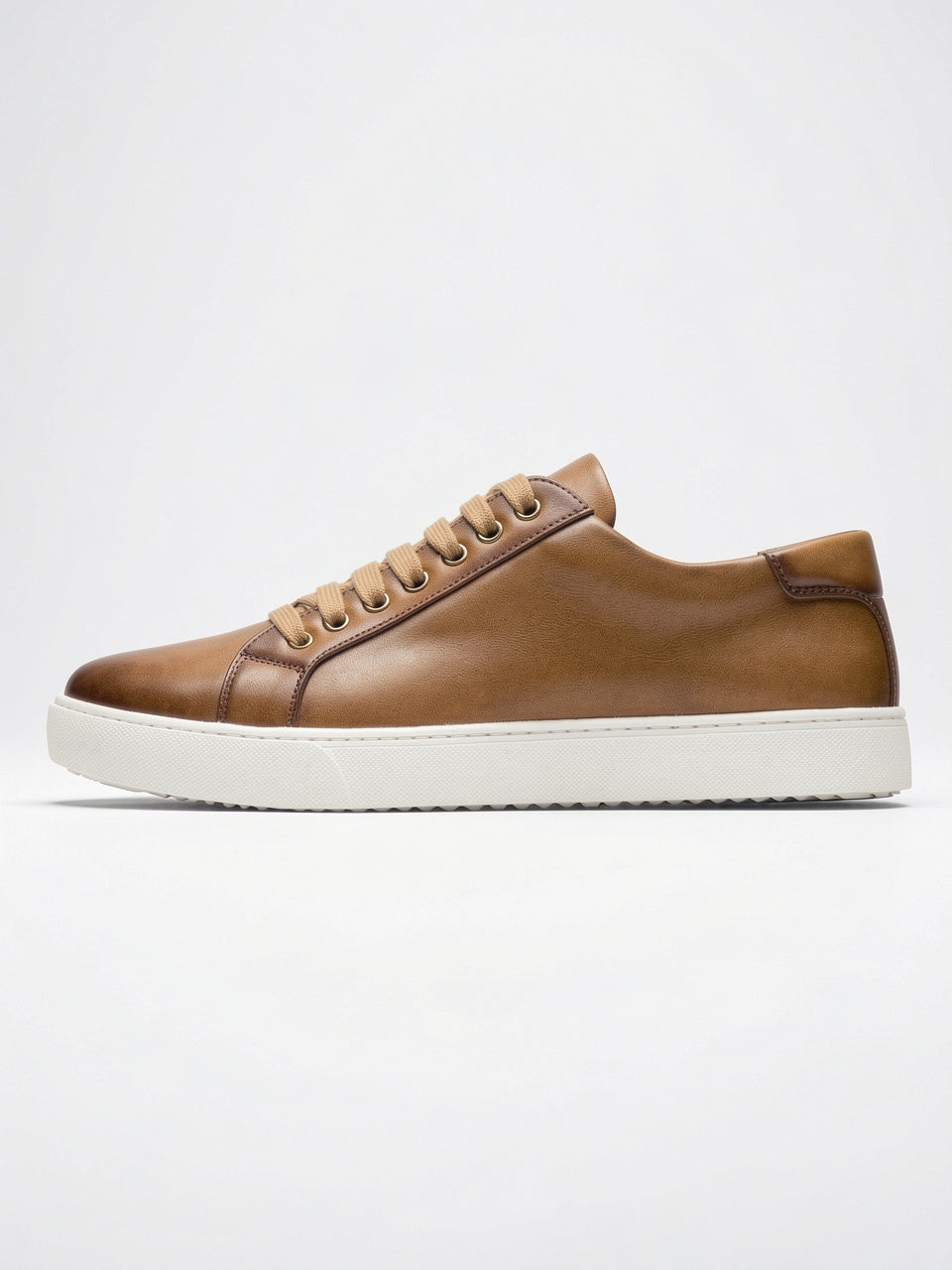 Sneakers Chaussures Cuir Basses Lacées Homme Semelle Épaisse - 13