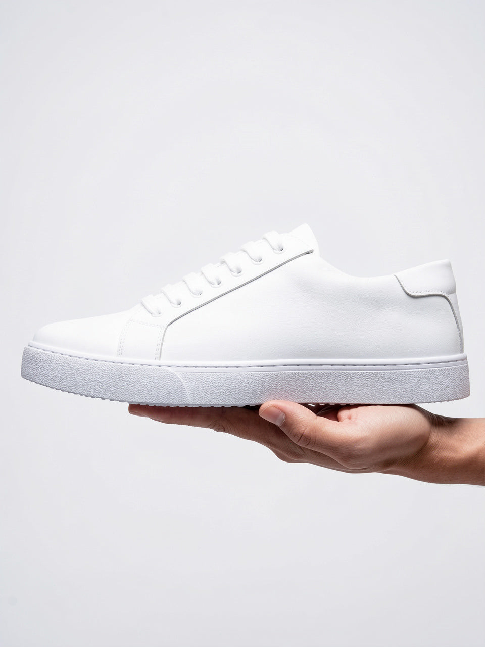 Sneakers Chaussures Cuir Basses Lacées Homme Semelle Épaisse - Blanc EU 38 / US 6 / UK 5.5