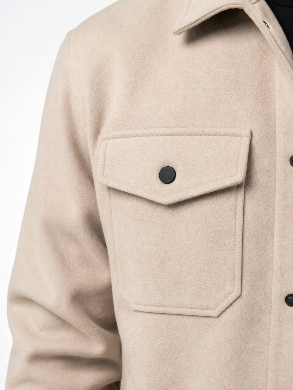 Surchemise Veste Homme Décontractée Coupe Utilitaire Molleton Poches - 7