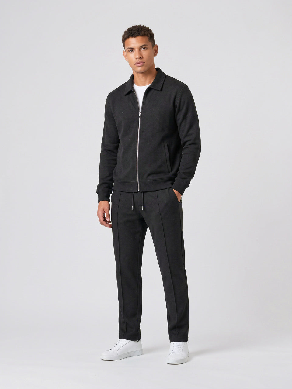 Survêtement Homme 2 Pièces Veste Jogging Montant Col - 2
