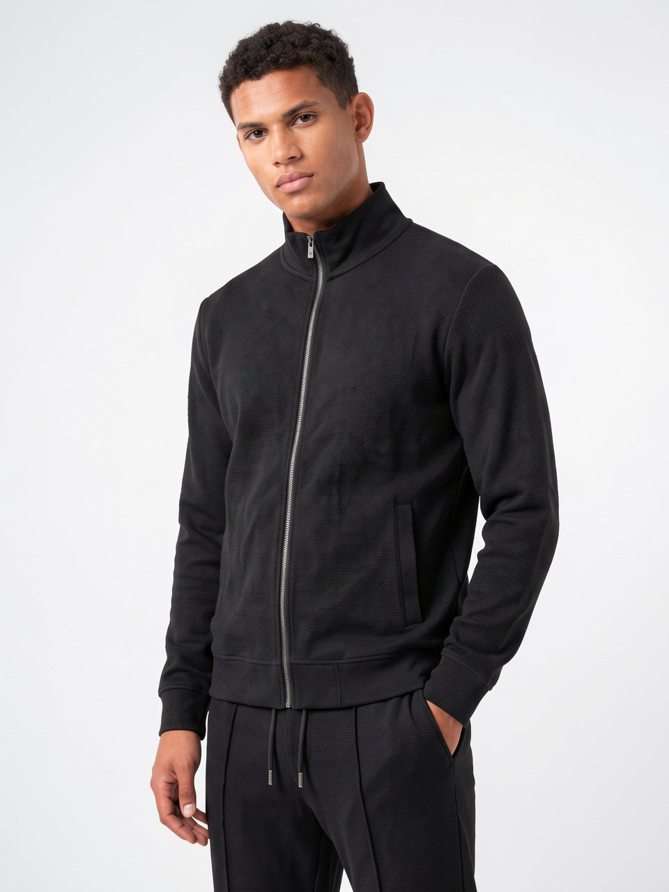 Survêtement Homme 2 Pièces Veste Jogging Montant Col - 3